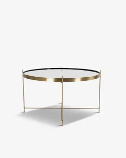 Ajdir sofabord, messing/glas