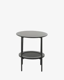 Alva hjørnebord, sort, rundt