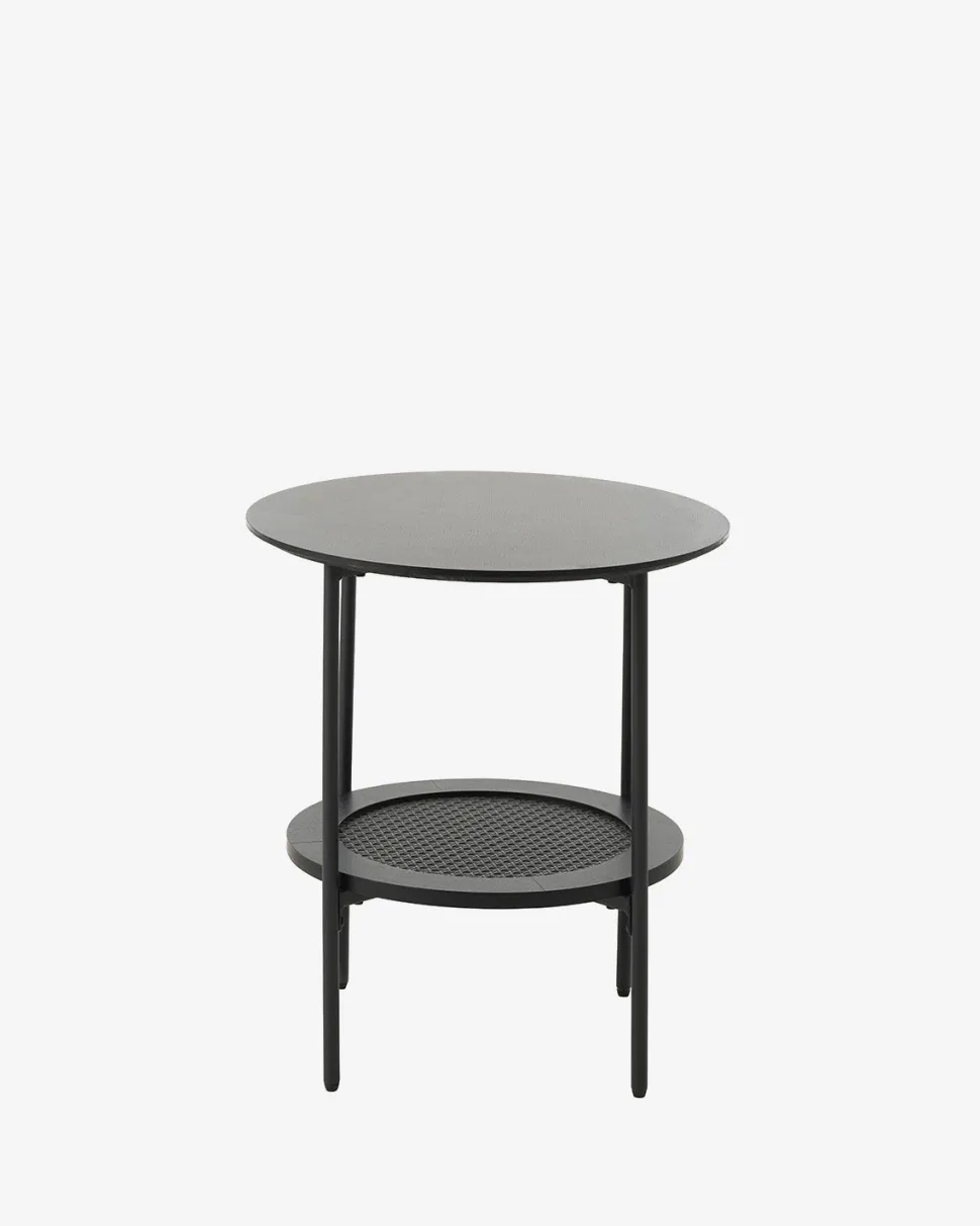 Alva hjørnebord, sort, rundt