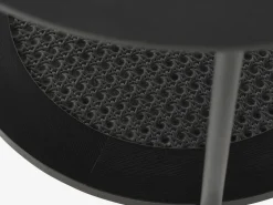 Alva hjørnebord, sort, rundt