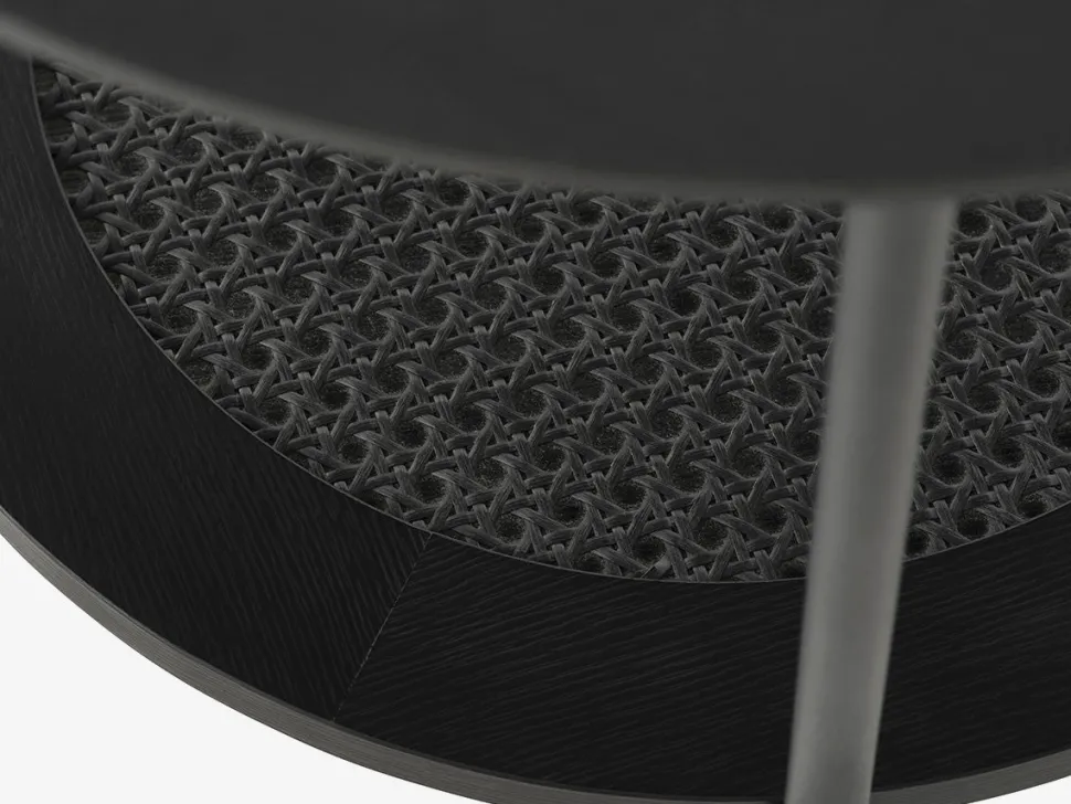 Alva hjørnebord, sort, rundt