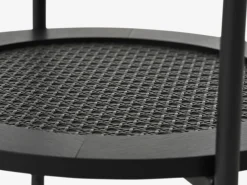 Alva hjørnebord, sort, rundt