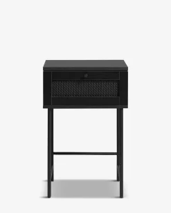 Alva sengebord, sort