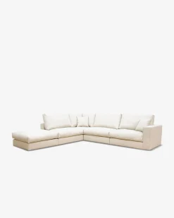 Andretta byggesofa, hvid bouclé