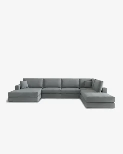 Andretta byggesofa, lys grå