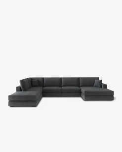 Andretta byggesofa, mørk grå
