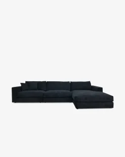Andretta byggesofa, sort velour