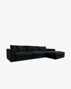 Andretta byggesofa, sort velour