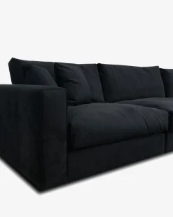 Andretta byggesofa, sort velour