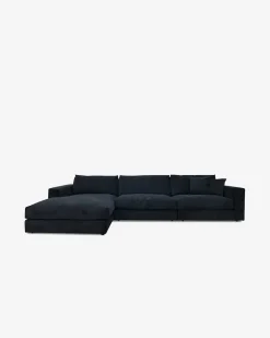 Andretta byggesofa, sort velour