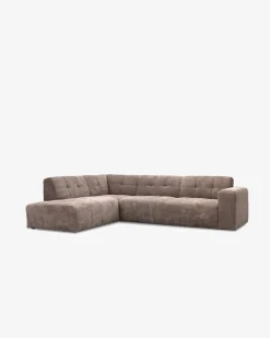 Aviano hjørnesofa m/open end, taupe