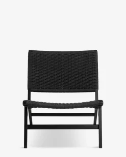 Bali loungestol, sort flet