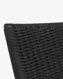 Bali loungestol, sort flet