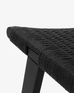 Bali loungestol, sort flet