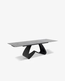 Bellagio spisebord, mørk glas