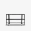 Bennet konsolbord, sort metal/ marmor