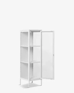 Brisbane vitrine slim, hvid