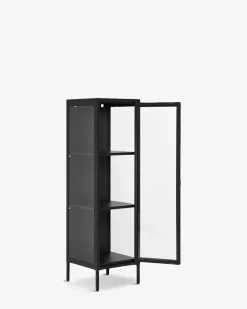 Brisbane vitrine slim, sort