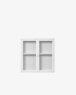 Brisbane vitrine/overskab, hvid
