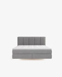 Brooklyn continentalseng, 160x200 m/gavl, grå