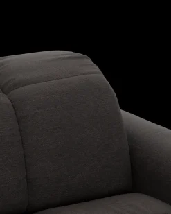 Bullet hjørnesofa med firkantet hjørne og pufafslutning venstre