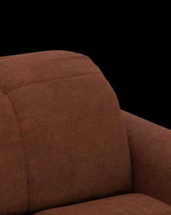 Bullet hjørnesofa med firkantet hjørne og pufafslutning venstre