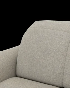 Bullet hjørnesofa med firkantet hjørne og pufafslutning højre