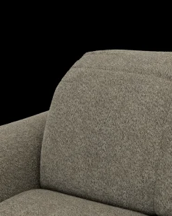 Bullet hjørnesofa med firkantet hjørne og pufafslutning højre