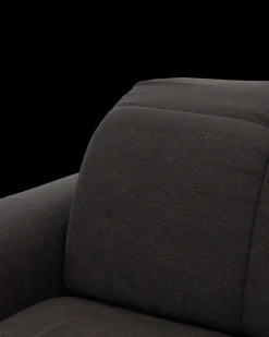 Bullet hjørnesofa med rundt hjørne og pufafslutning højre