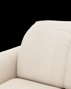 Bullet hjørnesofa med rundt hjørne og pufafslutning højre