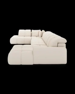 Bullet U-sofa med rundt hjørne og pufafslutning venstre