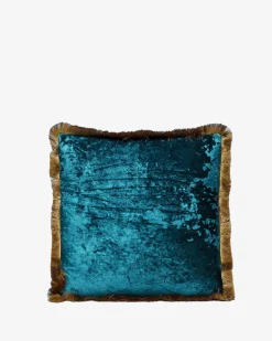 Cannes blå/grøn pyntepude