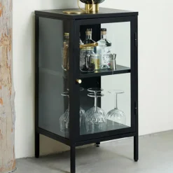 Carmel skænk/sengebord, sort metal