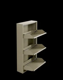 Caruso skoskab 3 låger, khaki