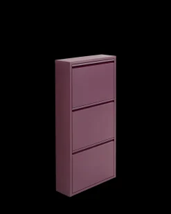 Caruso skoskab 3 låger, lilla