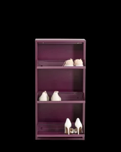 Caruso skoskab 3 låger, lilla