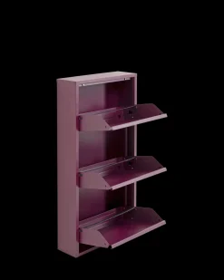 Caruso skoskab 3 låger, lilla