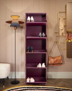 Caruso skoskab 5 låger, lilla