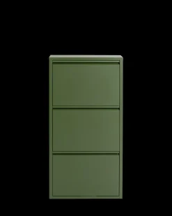 Caruso skoskab 3 låger, oliven