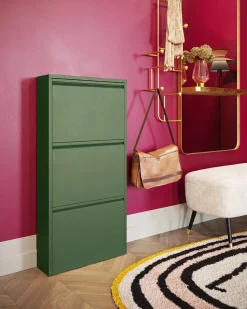 Caruso skoskab 3 låger, oliven