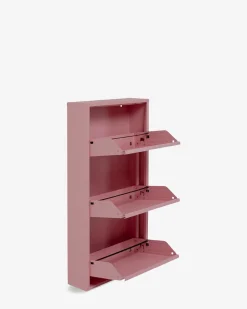 Caruso skoskab 3 låger, rosa