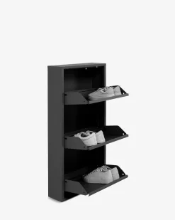 Caruso skoskab, 3 låger sort