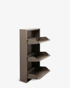 Caruso skoskab 3 låger, taupe