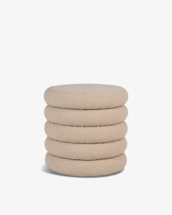 Circle puf m/opbevaring, grå