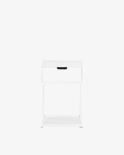 Cube natbord, hvid lak