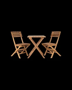 Cuenca cafesæt, teak natur