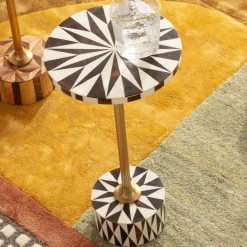 Domero star sidebord, brun/hvid