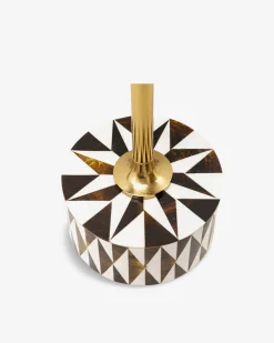 Domero star sidebord, brun/hvid