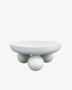 Echo sofabord, milky white