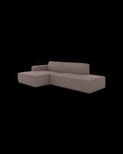 Espada hjørnesofa med chaiselong venstre og pufafslutning højre